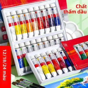 Winsor & Newton Chuyên Nghiệp Sơn Dầu Bộ 12/18/24 Màu 12Ml Ống Graffiti Tranh Sắc Tố Nghệ Thuật Tiếp Liệu Cho Giấy Canvas