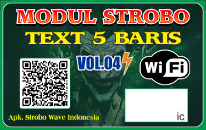 modul strobo teks 5 baris