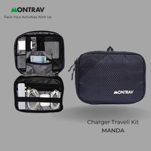 MONTRAV - Tas Charger - Organizer Pouch - Tas Kabel Laptop dan Hp - Manda