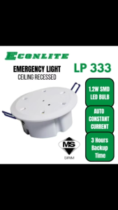 ECONLITE LP-333 SMD LED Emergency Light Recessed Downlight Ceiling Mounted
