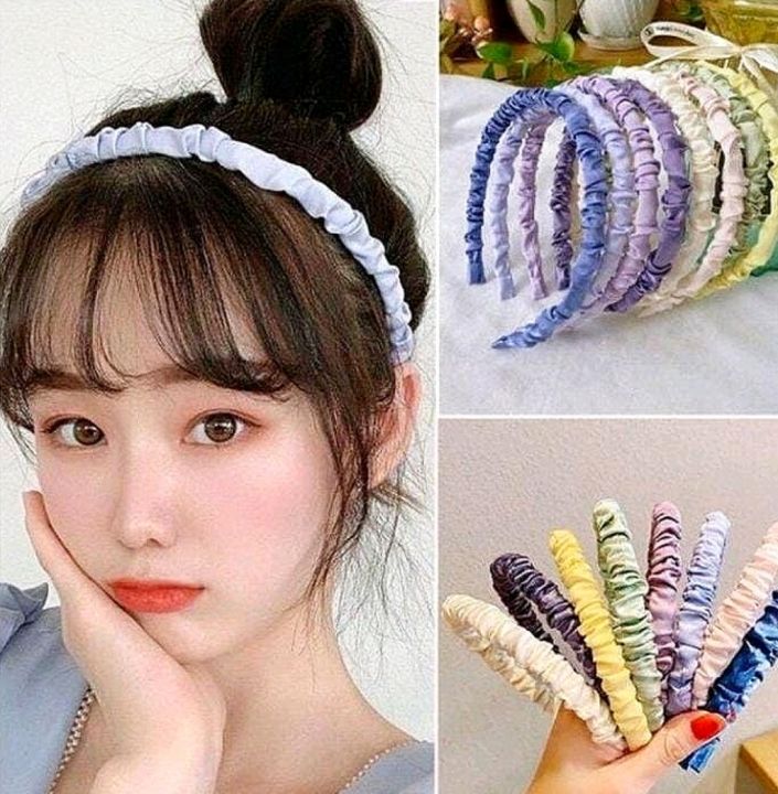 Bando Korea Scrunchie Style / Bando Korean Kerut Headband Fashion Rambut - Lazada | Lazada Indonesia