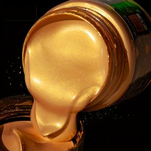 Golden Professional Metallic Acrylic Paint 50/100/300ml Bright Colors Fade-Resistant Suitable for Canvas Painting Creation