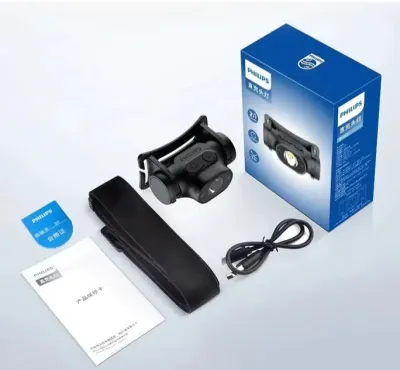 Lampu Kepala LED Philips dengan Fitur Penyesuaian Daya Tahan 2 Jam untuk Aktivitas Luar Ruangan
