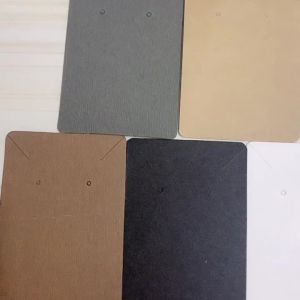 50pcs 6x9cm Kraft Earring Cards Necklace Display Cards Paper Ear Studs for Selling Hanging Earring Necklace DIY Crafts Retail