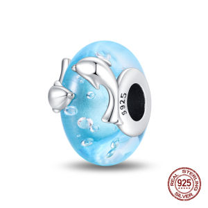 Bạc 925 Đại Dương Hạt Charm Rùa Biển & Thiết Kế Cua Cho Tự Làm Vòng Tay Trang Sức Cổ Điển Zircon Điểm Nhấn Phù Hợp Với Phụ Nữ