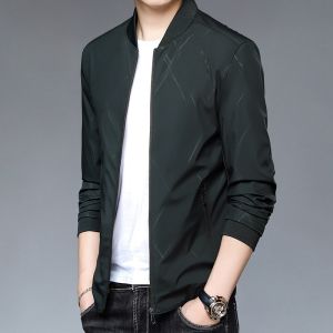 ROMON | Loose Fit Baseball Collar Jacket For Men Romon Brand Short Style Flight Suit Windproof Outerwear Spring Autumn New Arrival