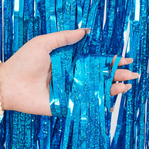 JIADEZHI | Rainbow Tinsel Curtain Decoration for Kids Birthday Party Background