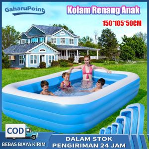 Kolam Renang Anak 1.5 Meter Rectangular Jumbo Biru