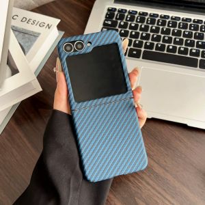 szhaiyu | For Magsafe Carbon Fiber Phone Case for Samsung Galaxy Z Flip 7 FE 6 5 4 3 Magnetic Wireless Charging Slim Protective Cover