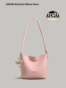 URCDN RDALVO | Versatile Pink Minimalist Bucket Bag Commute