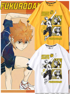 Summer Short Sleeve T-Shirt for Men Breathable Cotton Anime Cartoon Print Loose Fit Youthful Style Casual Wear Daily Use