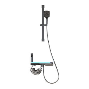 INSIHAY | Milk White Gunmetal Temperature-Controlled SPA Shower Set