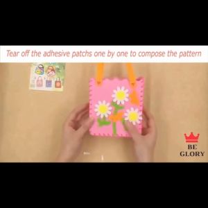 Kid DIY Bag Handbag Handcraft Non-Woven Sewing Bag Kindergarten Art Craft Kids Door Gift Beg Kanak 手工包包