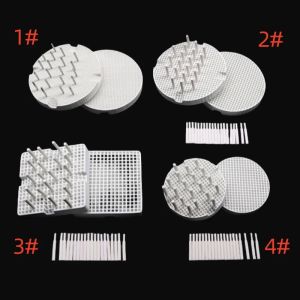 Dental Lab Honeycomb Firing Trays Circle Plate Hold Rack & 20pcs Zirconia Ceramic Pins for Sintering Dental Lab Material