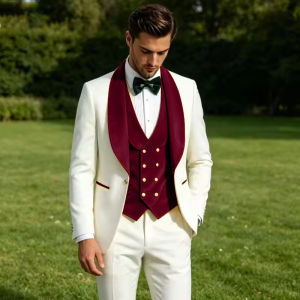 Elegant Men Suits Slim Fit Wedding Dress Shawl Lapel Velvet Jacket Vest Pants Groom Tuxedos for Dinner Business 3 Piece Sets