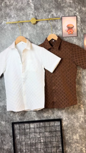 Áo Sơ Mi Nam Cổ Điển Tay Ngắn Phong Cách Kinh Doanh Màu Đen