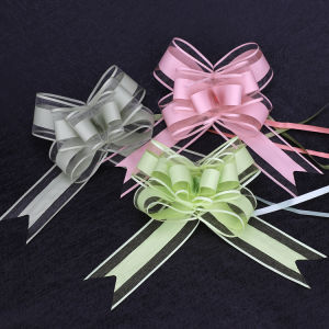 Handmade Flower Wedding Car Bow Decorative Flower Gift Packaging Garland Color Stripes Book Binding Silk Ribbons Colored Ribbons Book Binding Award