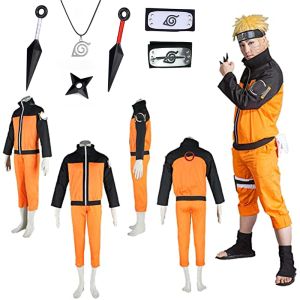 Naruto Cosplay Anime Naruto Costume Full Set Performance Costume Japanese Cartoon Cape Costume Jacket Tops Pants