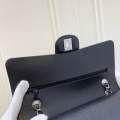 (Pre-loved) Chanel Medium Classic Flap CF in Black Caviar and SHW (Model: A01112). 
