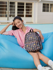LeSportsac | Large Capacity Black Cartoon Backpack