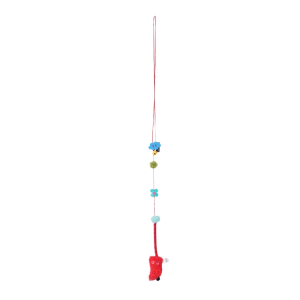 FUKUMARU | Fumaru Elastic Rope Toy For Kittens Interactive Pet Toys Blue Spring Top Decoration Adjustable Length For Young Cats To Play With