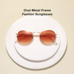 OQ BOGA 25 Colors Fashion Metal Oval Frame Sunglasses Women Men Eye Protection Sun Glasses