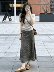 BIFEIMENG | Bộ Đầm Hoa Cổ Tròn Mùa Hè