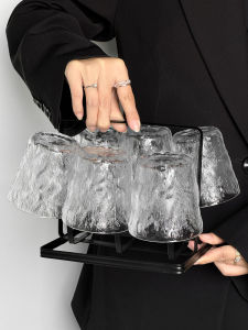 Modern Simple Iceberg Glass Cup Set for Home Living Room Guest Red Wine Cup Transparent Color Universal round Shape Drinkware