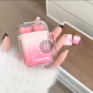 Gege Bear Pink Lipstik Earphone 2 in 1 Lip Gloss Velvet Matte Tekstur Ganda Tahan Lama