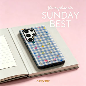 Potdemiel | Blue Geometric Star For Samsung Galaxy S26 S25 S24 A56 A36 Phone Case Double-Layer Protection Cover for Women Girl CaseChic