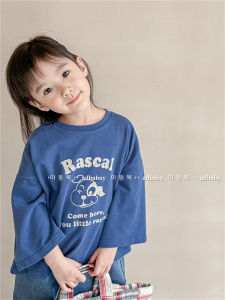 Loose Long Sleeve Childrens T-shirt Korean Style Spring Autumn Cartoon Print Base Layer Shirt Baby Bat Shirt Boys Girls