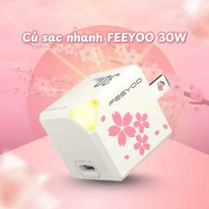 Bộ sạc nhanh 30W FEEYOO Heymix cho iP màn hình LED hiển thị công suất sạc (Chuẩn Đức)