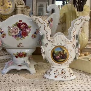 Bộ Bình Bông Cổ Điển Độc Đáo Họa Tiết Hoa Cao Cấp - Classic Ceramic Vase with Floral Design