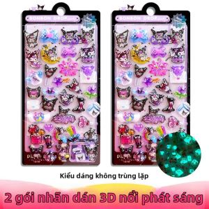 Dán Trang Trí Hình Thú 3D Chống Nước Đèn Ban Đêm Dễ Thương