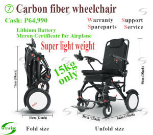 wxwise carbon fiber wheelchair 208 super light weight foldable wheelchair senior pwd motorized portable chair remote app