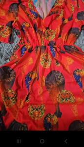 VIETNAM Summer Maxi Dress / Ruffled / RED / Large