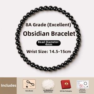 JIZHAOTANG | Good Luck Gift Black Obsidian Bracelet