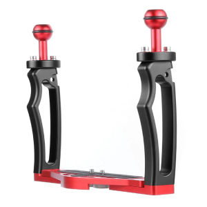 20240708 Adjustable Dual Handle Tray Stabilizer Rig Diving Upgrade for Insta360 X5 ONE RS/X4/ X3 / X2 / ONE R / SJCAM GoPro/ DJI OSMO action /Canon / Sony / DSLR Camera Smartphone Underwater Housing Bracket