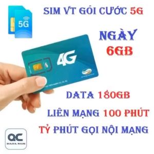 FREESHIP - CHƯA KÍCH HOẠT Sim 5G viettel 180GB liên mạng 100 phút tỷ phút nội mạng 0d
