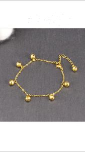 OYJR สร้อยข้อเท้าสแตนเลส ชุบทอง 18k ไม่ลอกดำ