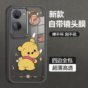Vivoy37 Silicone Protective Case with Lens Film Full Cover Bear Design Anti-Fall Soft Shell for Men And Women Environmentally Friendly