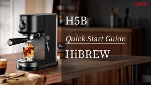 Máy pha cà phê Espresso Cappuccino Latte. Thương hiệu Mỹ cao cấp HiBREW - H5B - Bảo hành 12 tháng