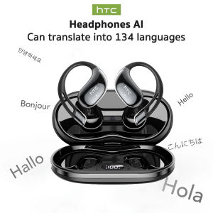 HTC | Auriculares Traductor DeIdioma 2026 AI Real-Time Translator Comfortable Sport Earbuds HTC NE57 Surround Sound for Work Travel