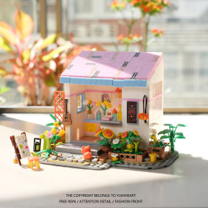 YumHeart Micro Building Model Assembly Blocks Birthday Gift for Girlfriend Classmate Best Friend Street Scene Architecture Toy