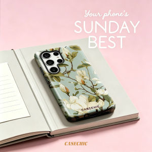 Potdemiel | Magenta Wildflowers For Samsung Galaxy S26 S25 S24 A56 A36 Dual Layer Luxury Fashion Full Lens Protective phone Cover CaseChic
