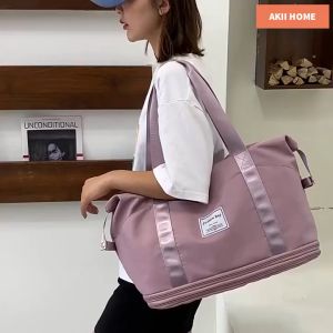 Túi du lịch 3 tầng đa năng mặt ngoài có ngăn đựng ipad đựng bình nước ô dù cài vali tiện lợi Fashion Bag TX05