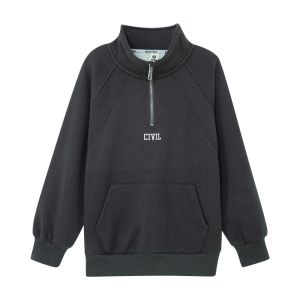 zosee | Áo Hoodie Cổ Đứng Kéo Dây Cho Bé Trai