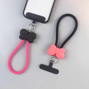 New Butterfly Knot Silicone Phone Lanyard: Women's Wristband & Durable Anti-Loss Buckle