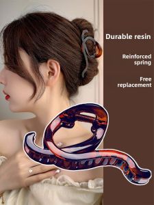 Large Size Shark Clamp Fashionable Ins Style Resistant to Drops Bathing And Outdoors Versatile Hair Clip for Back of Head And Hair
