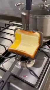 Rectangular Double-Sided Sandwich Baking Pan Dual-Color Aluminum Alloy Non-stick Stovetop Toast Maker Kitchen Cookware